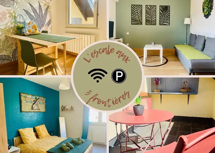L\'Escale Aux 3 Frontieres, Parking, Wifi, Balcon